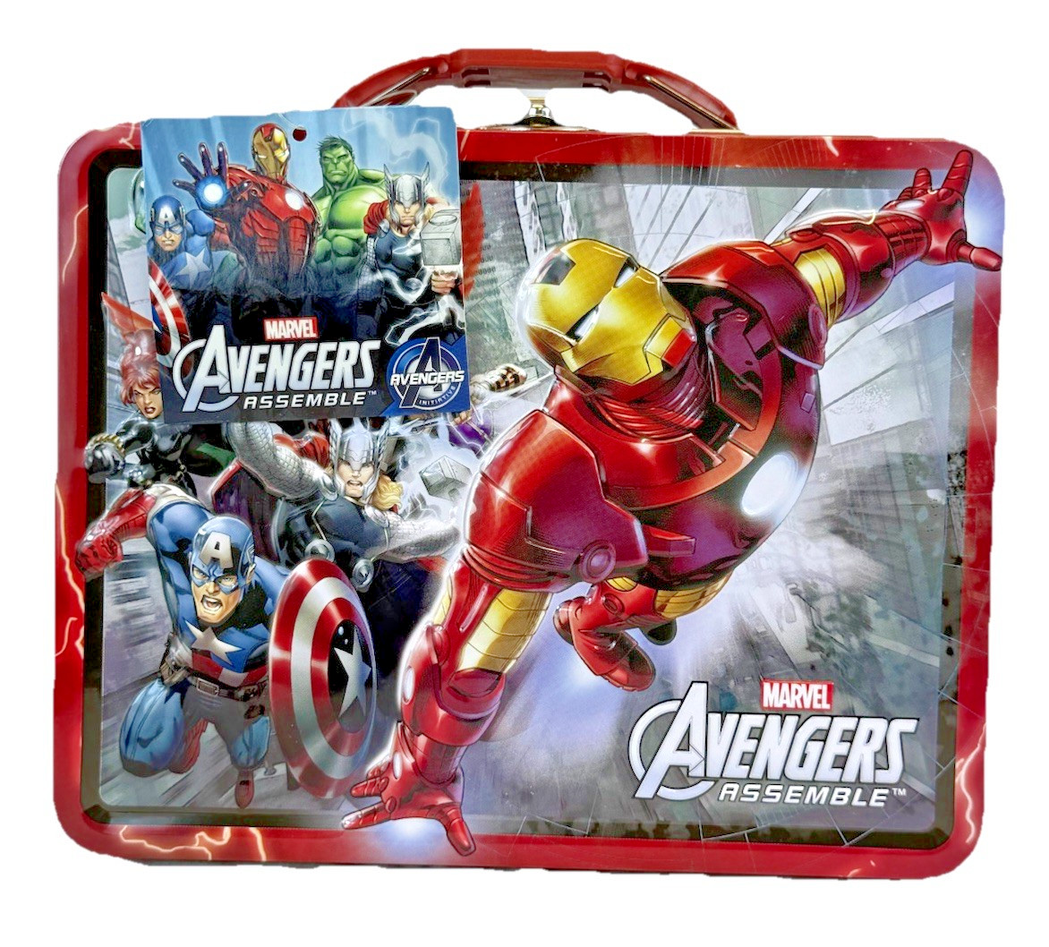 New Marvel Avengers Assemble Metal Lunch Box 2013 Iron Man Disney Collectible