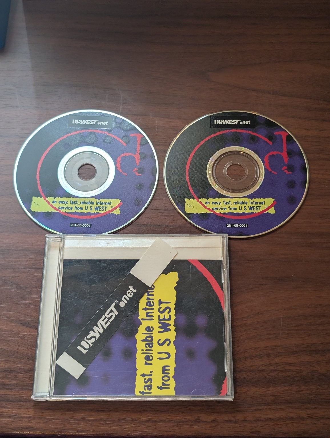 USWEST .net Internet Service Software Lot CD-ROM 2 Discs & Case