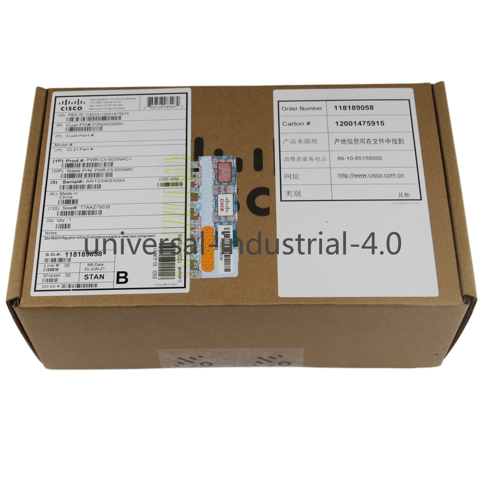 Brand New 1Pcs Sealed Cisco PWR-C5-600WAC AC Power Supply Catalyst 9200 Switch
