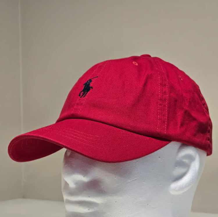 Polo Ralph Lauren Men's One Size Cotton Chino Adjustable Ball Cap Red
