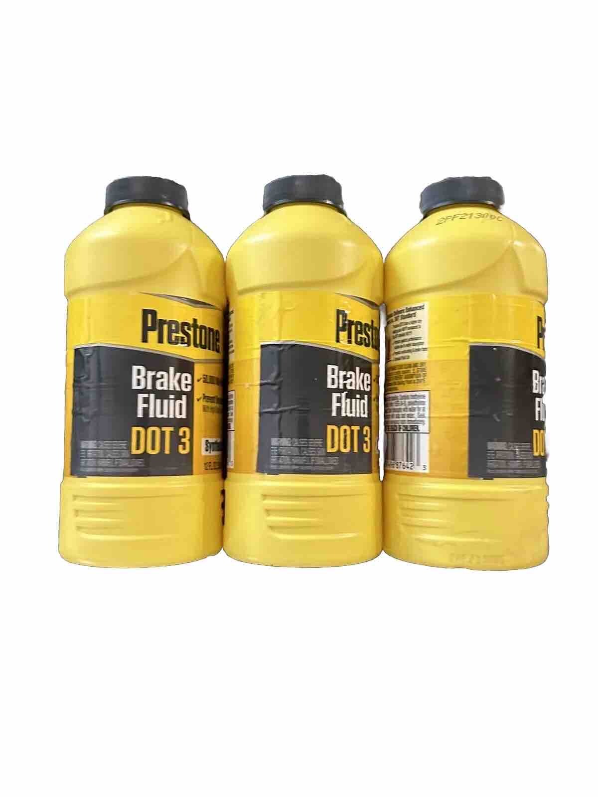 3 - Prestone DOT 3-Brake Fluid - 12 fl. oz. - Synthetic, High Grade, 50,000 Mile