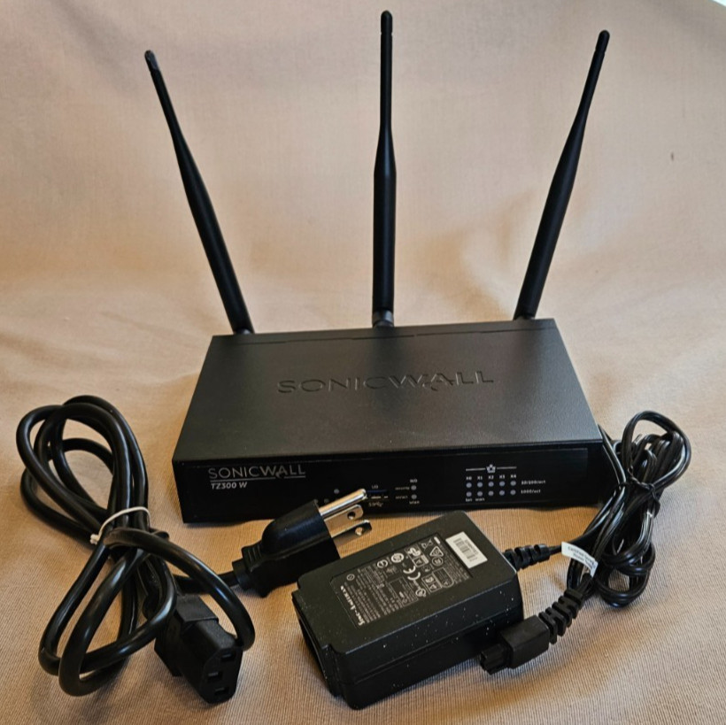 Sonic Wall TZ300W APL28 Wireless Network Security Firewall Power Cord Brick Box