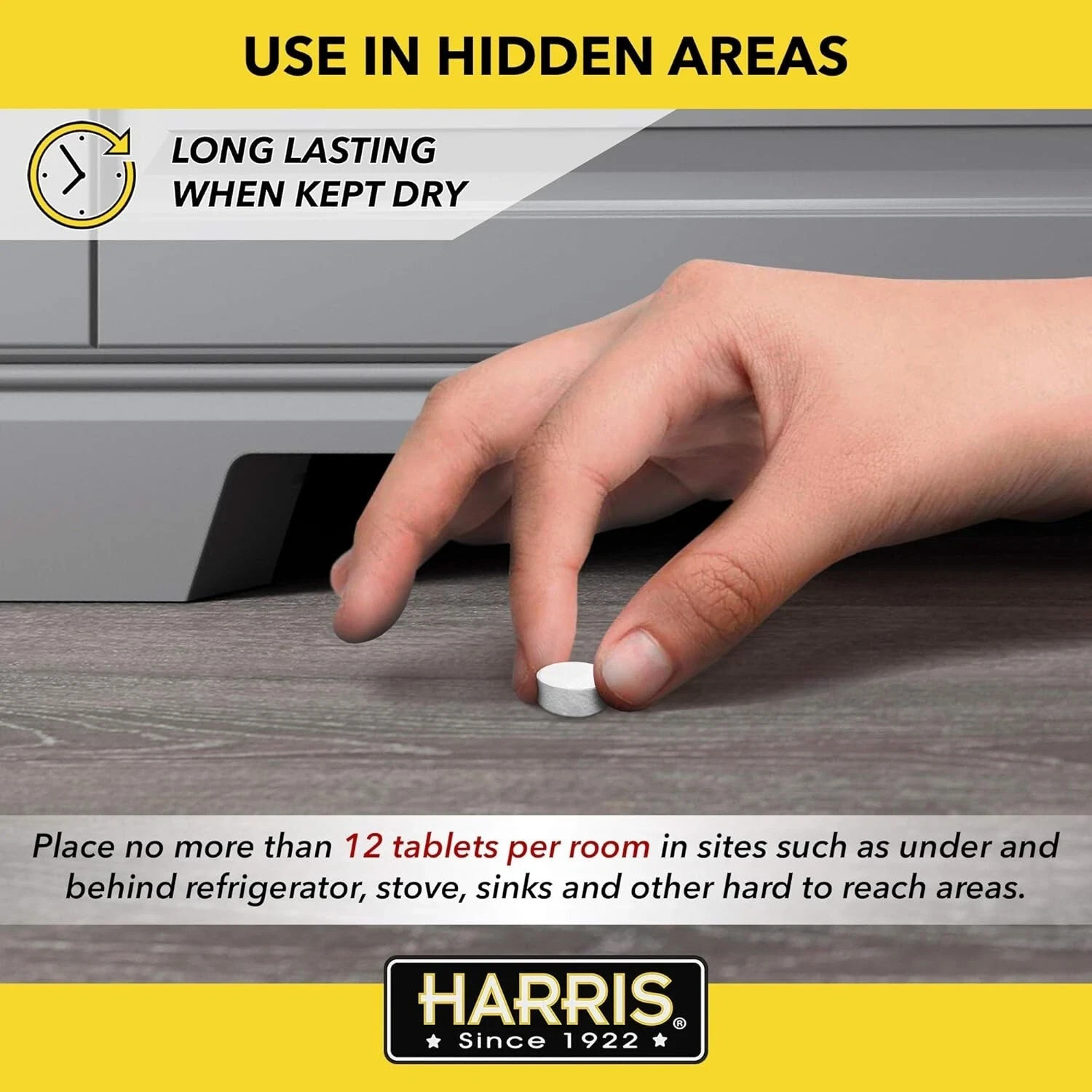 Harris Roach Tablets, Boric Acid Roach and Insects Killer with Lure, Alternative