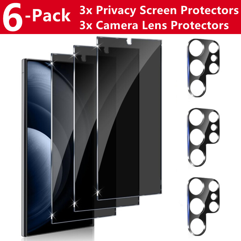 Tempered Glass Privacy Screen Protector for Samsung Galaxy S26 Ultra S25 Ultra