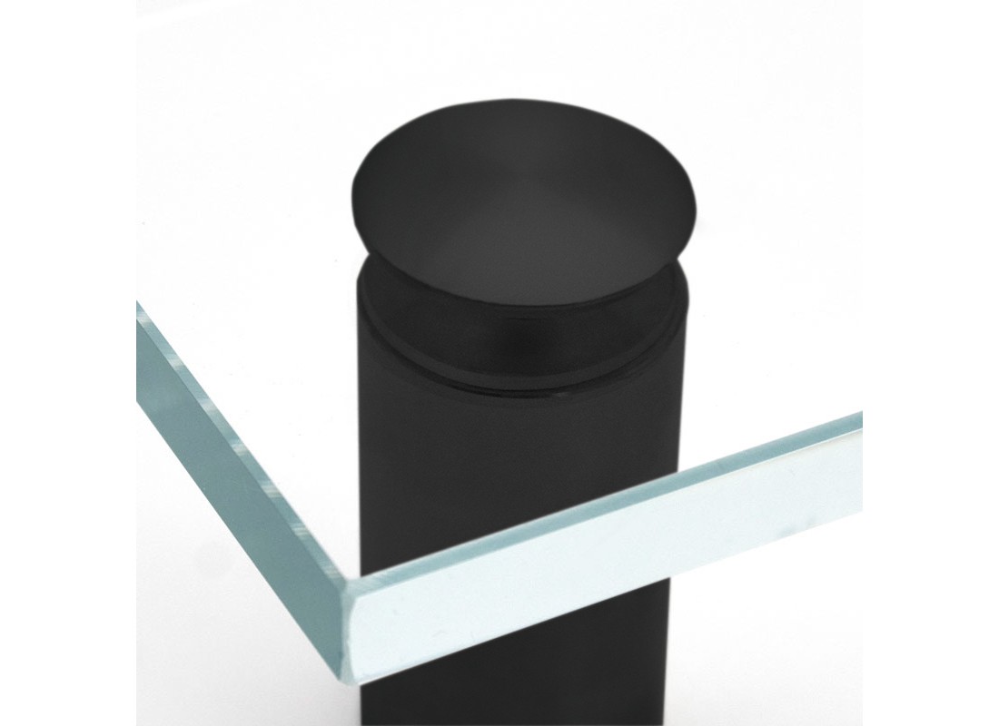 FHC S112X2MB 1-1/2" Diameter x 2" Tall Standoff Base - Textured Matte Black