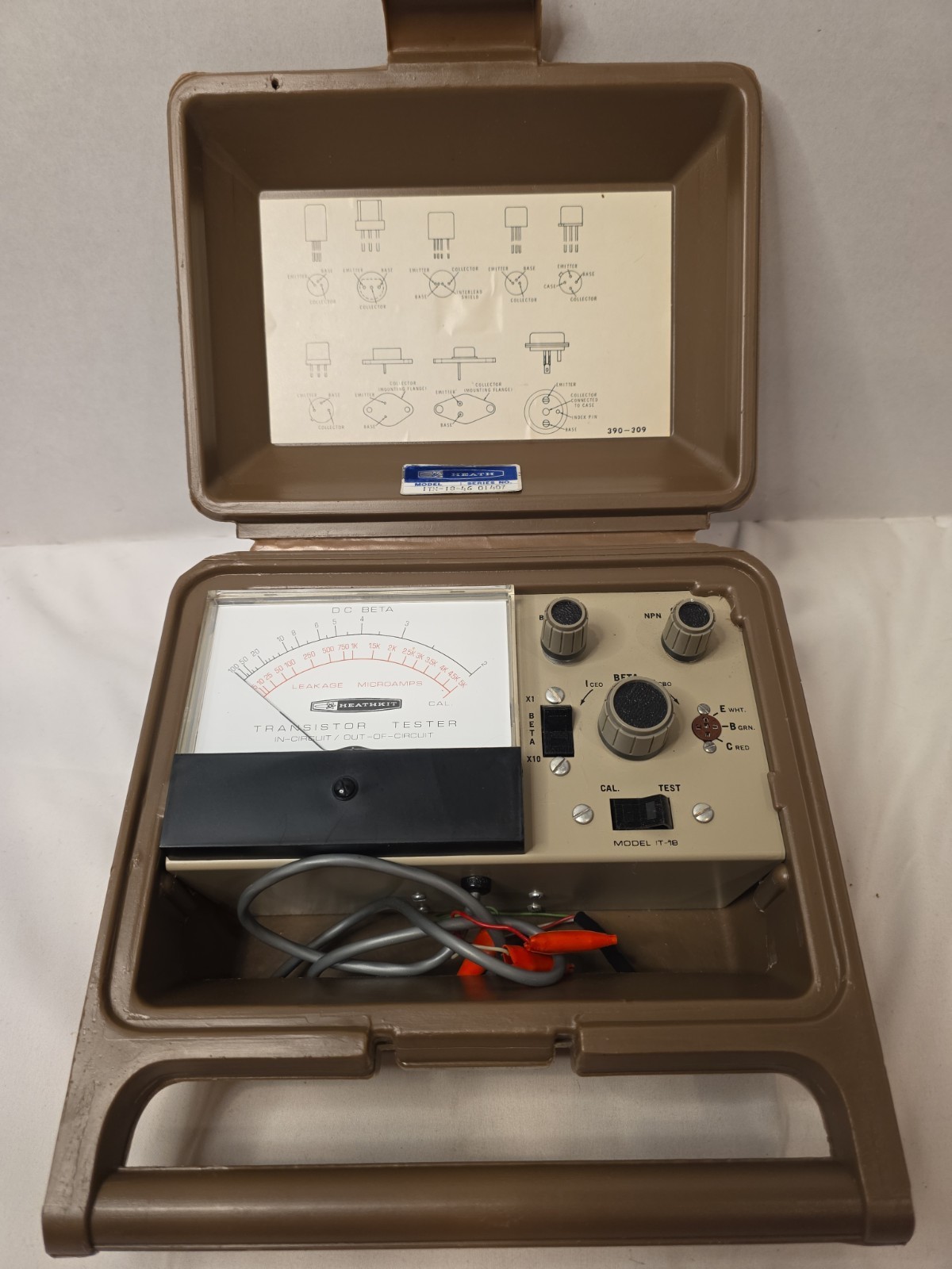 Vintage Heathkit Transistor Checker Model IT-18 Tested Excellent