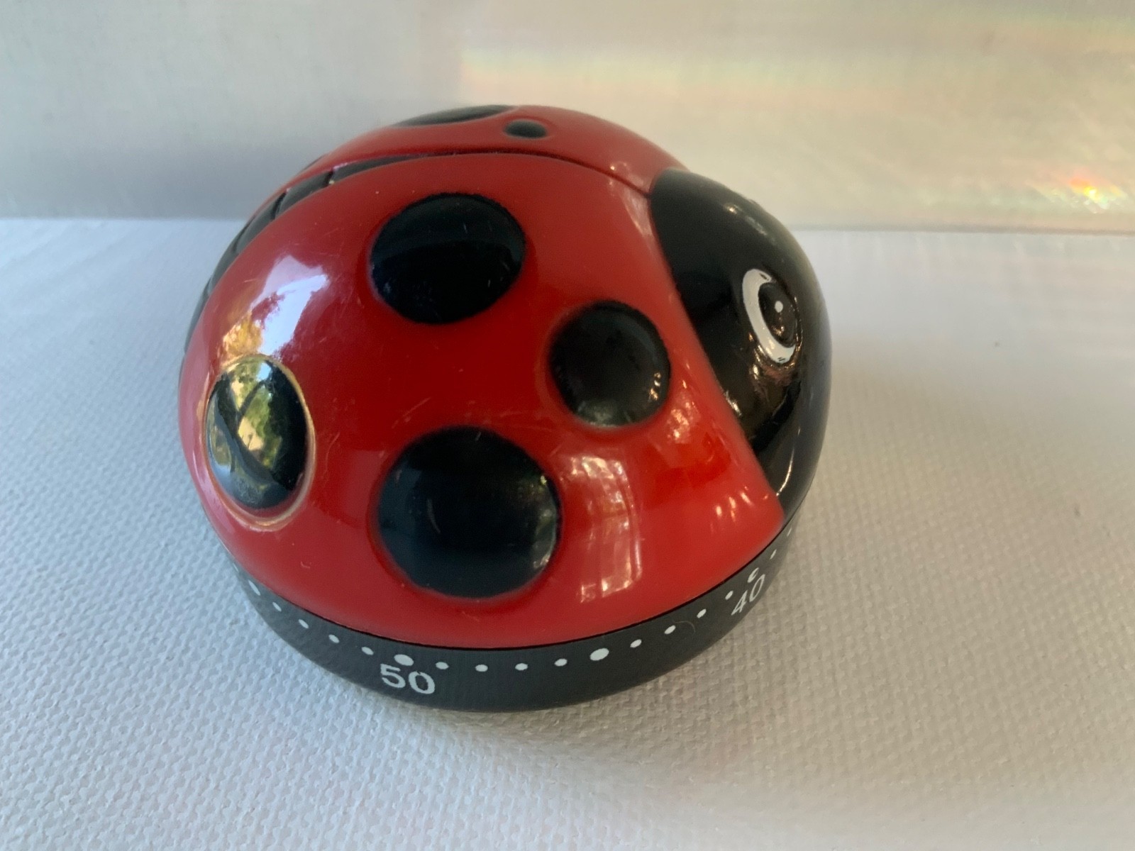 Ladybug Kitchen Timer 60 Minutes Cooking Spring Red Wind up Tool Egg Culinary
