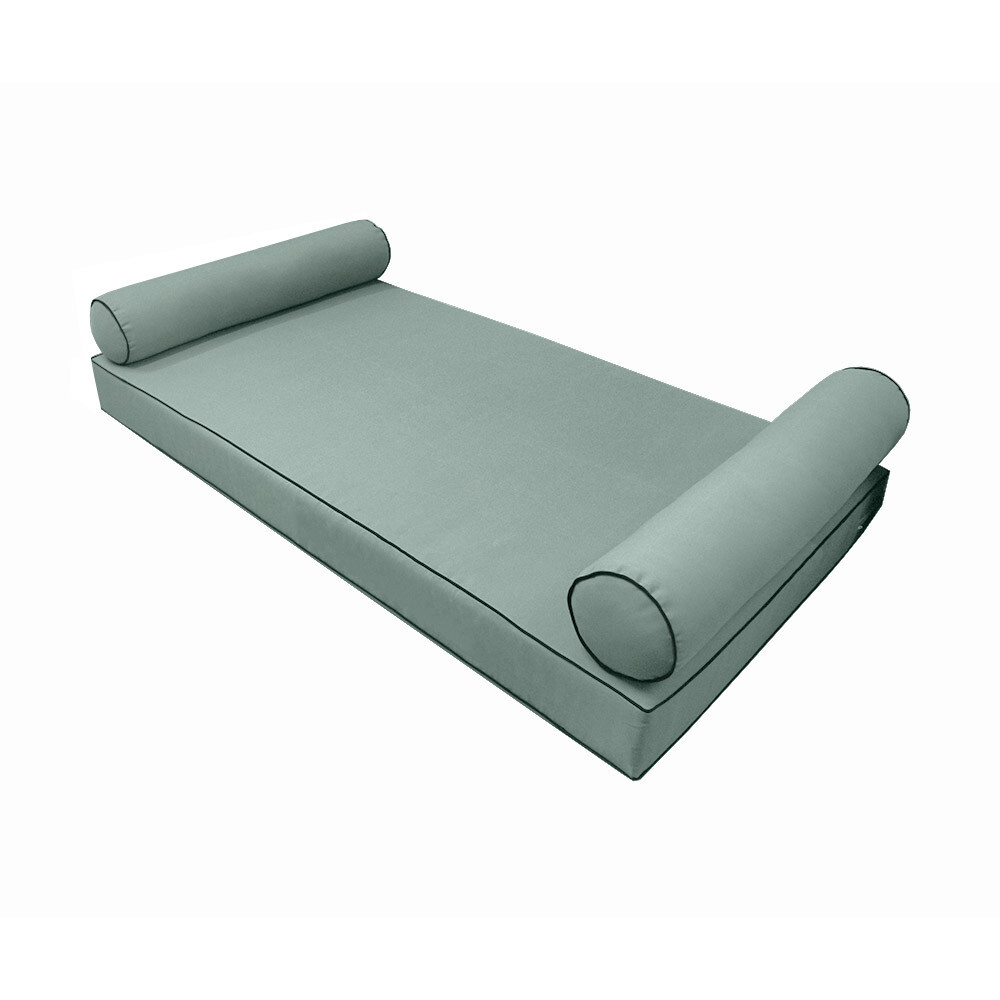 SLIPCOVER ONLY S5 Daybed Mattress Bolster Cover Contrast Pipe Trim Twin-XL AD002