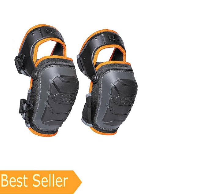 Klein Tools 60491 Hinged Knee Pads, Heavy Duty Gel Foam Protective Knee Pads