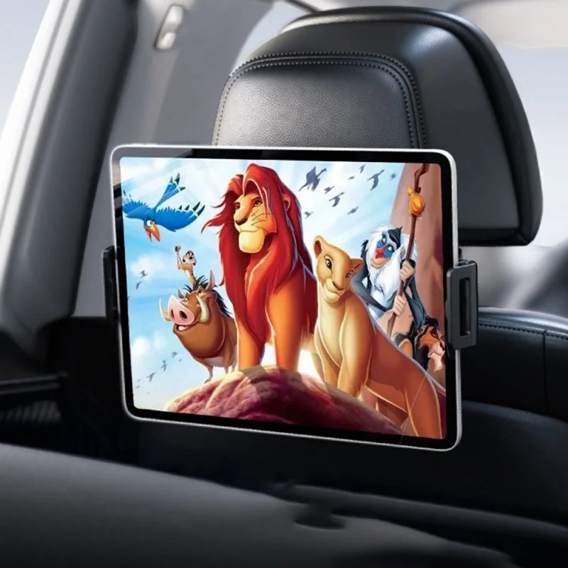 360° Rotating Car Headrest Tablet Mount Rear Seat Travel Holder