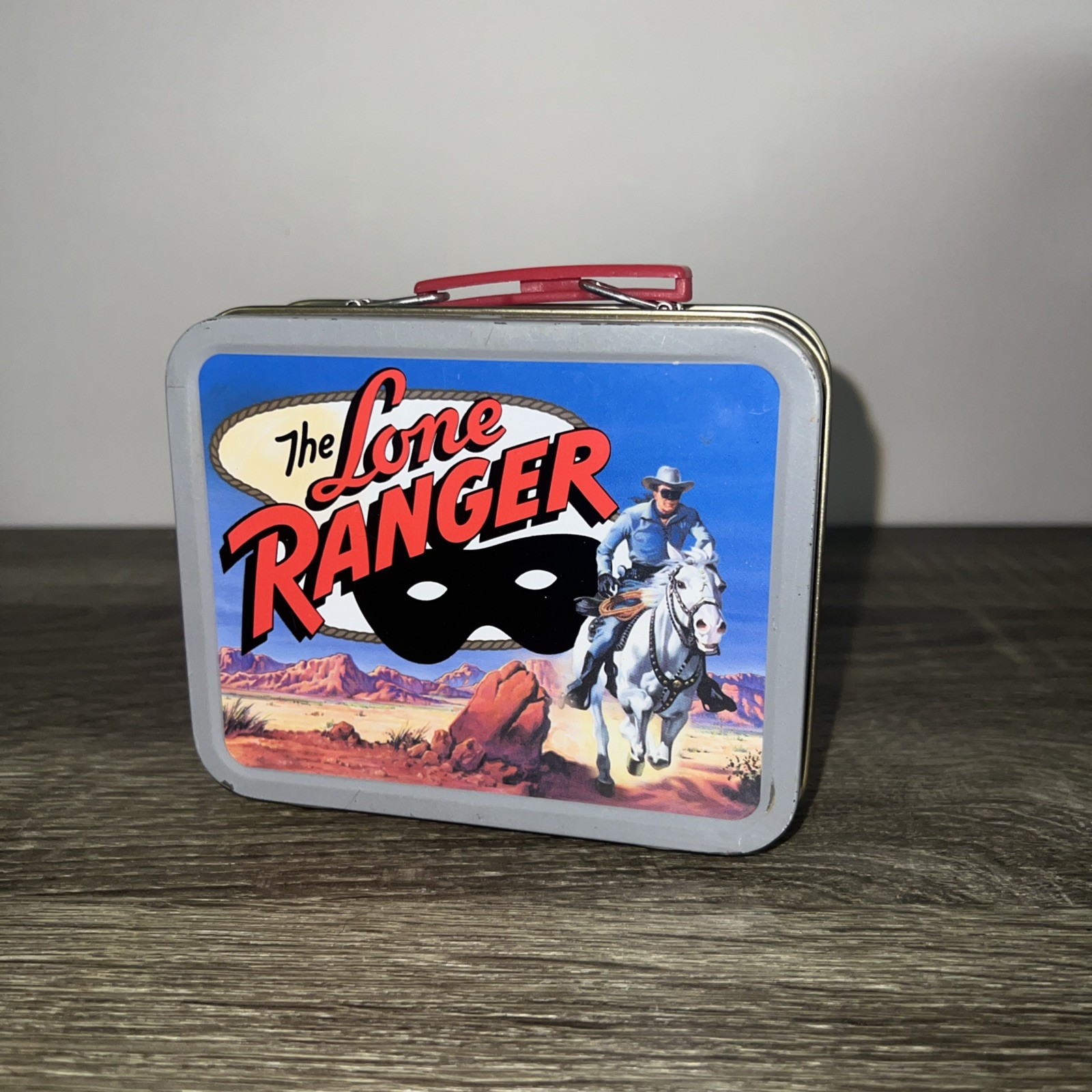 Lone Ranger Mini Tin Collectible Lunch Box VNG 2001 CHEERIOS General Mills 5x4x2