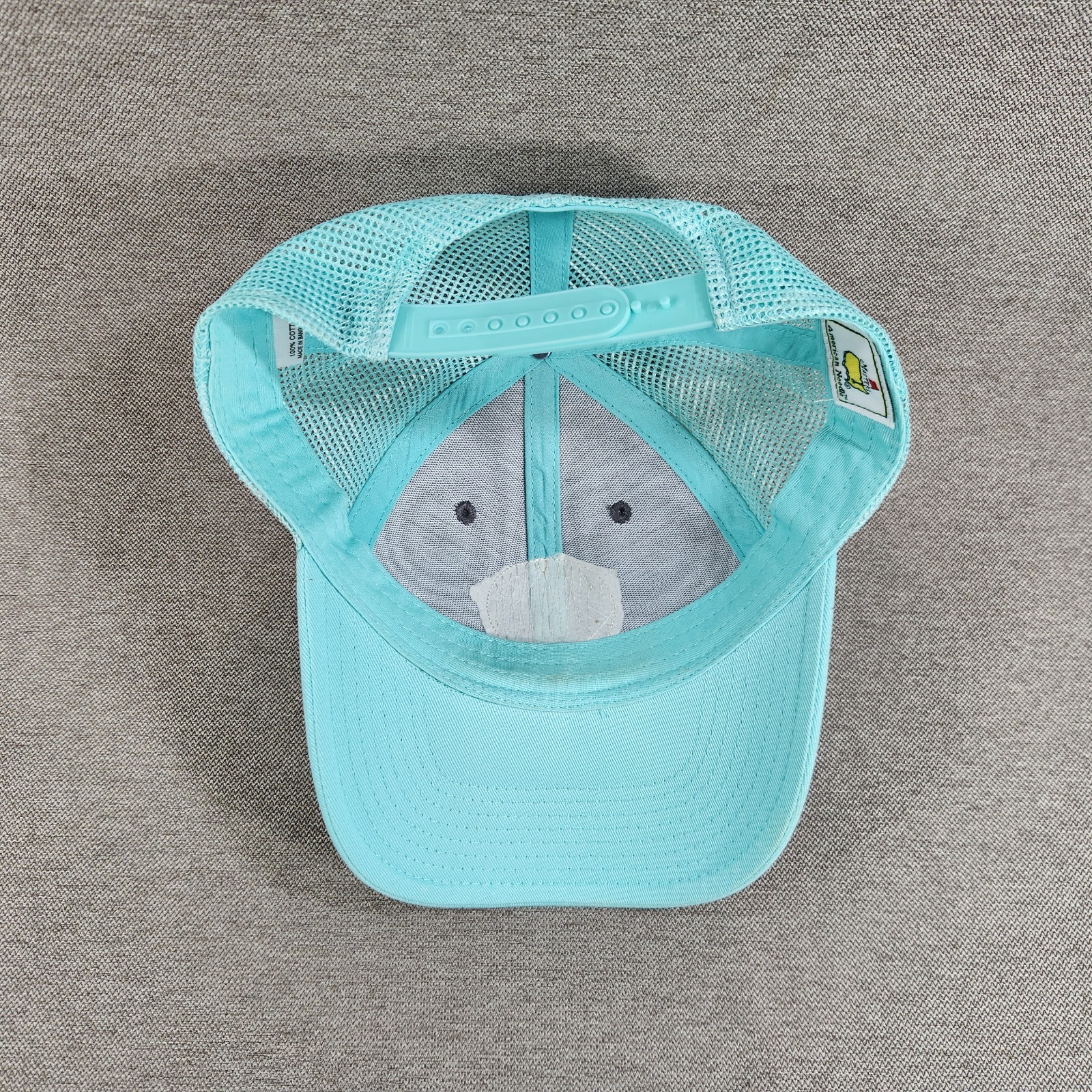 Masters American Needle Blue Logo Patch Mesh Trucker Snapback Cap Hat