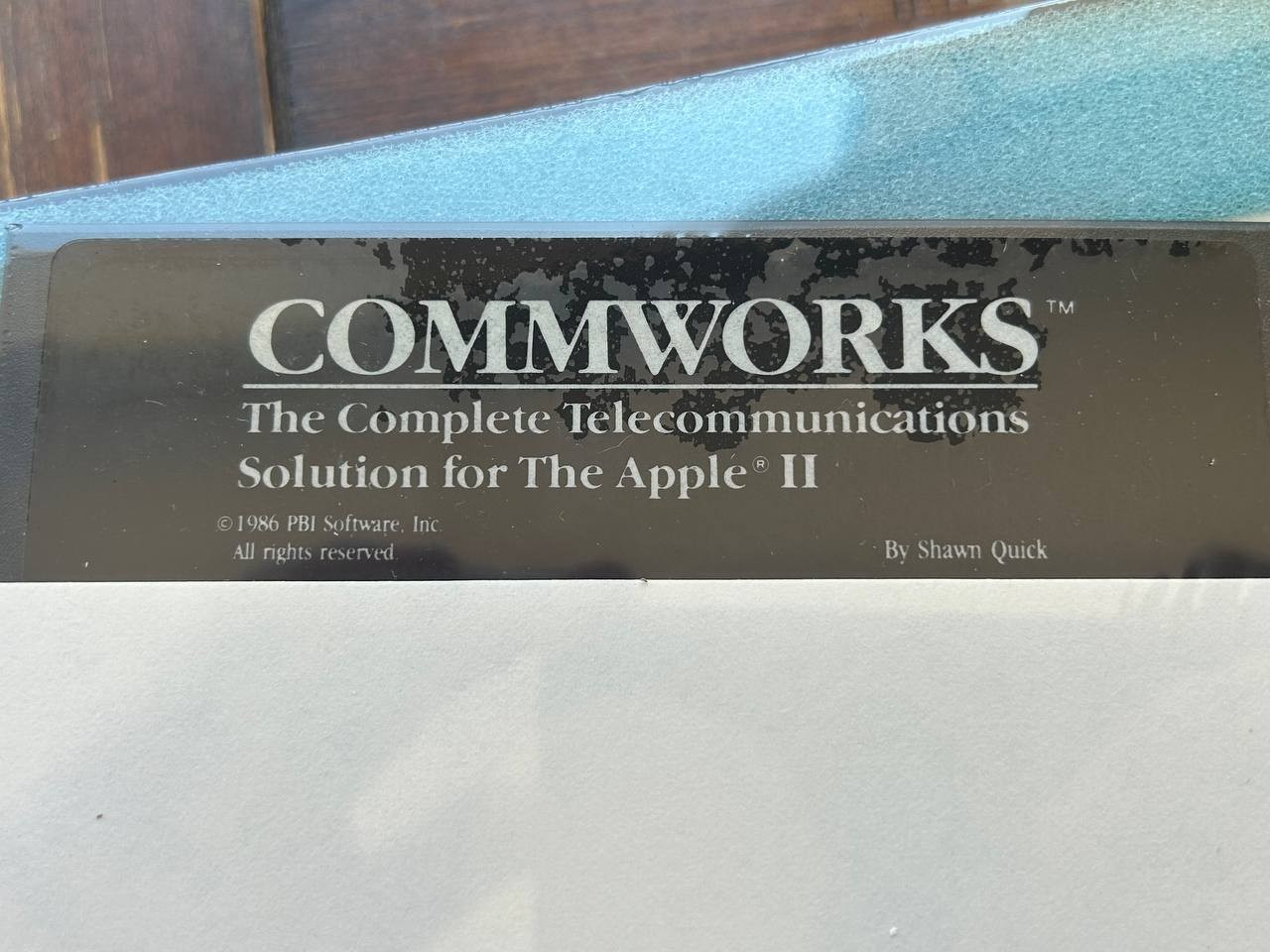 COMMWORKS PBI software Apple II Macintosh. Tlecommunications Solution 1986 year