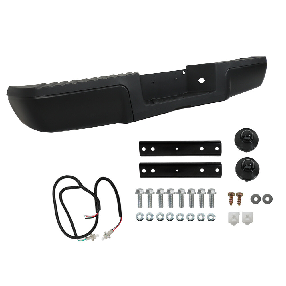 Rear Bumper Assembly For 2008-2016 Ford F-250 F-350 F-450 Super Duty Steel Black