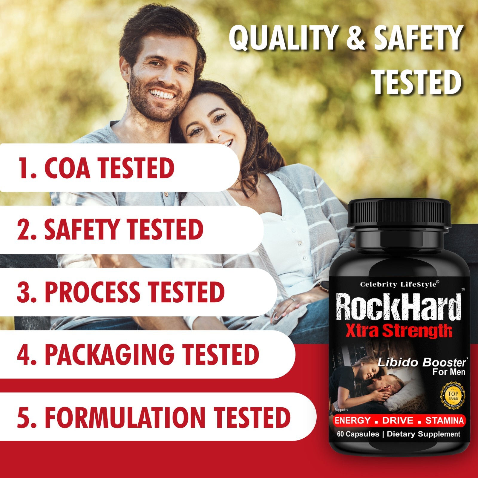 Ultimate Male Performance Booster, Performance Strength Energy Pill for Men- 60C