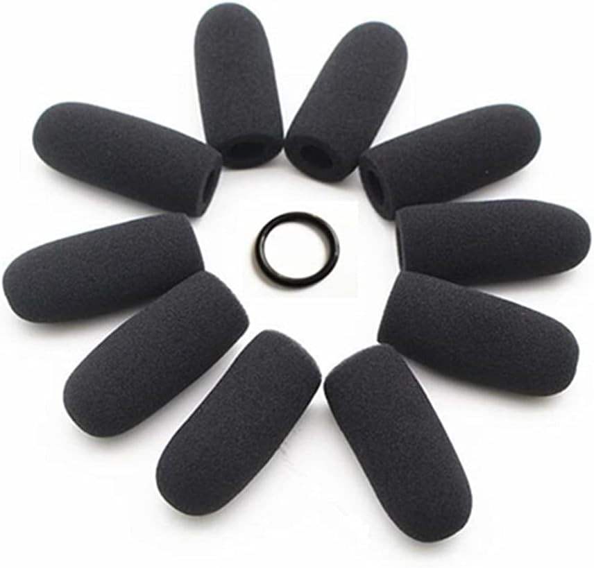 10 Pack Soft Mic Foam Covers Windscreens David Clark Aviation Headset Microphone