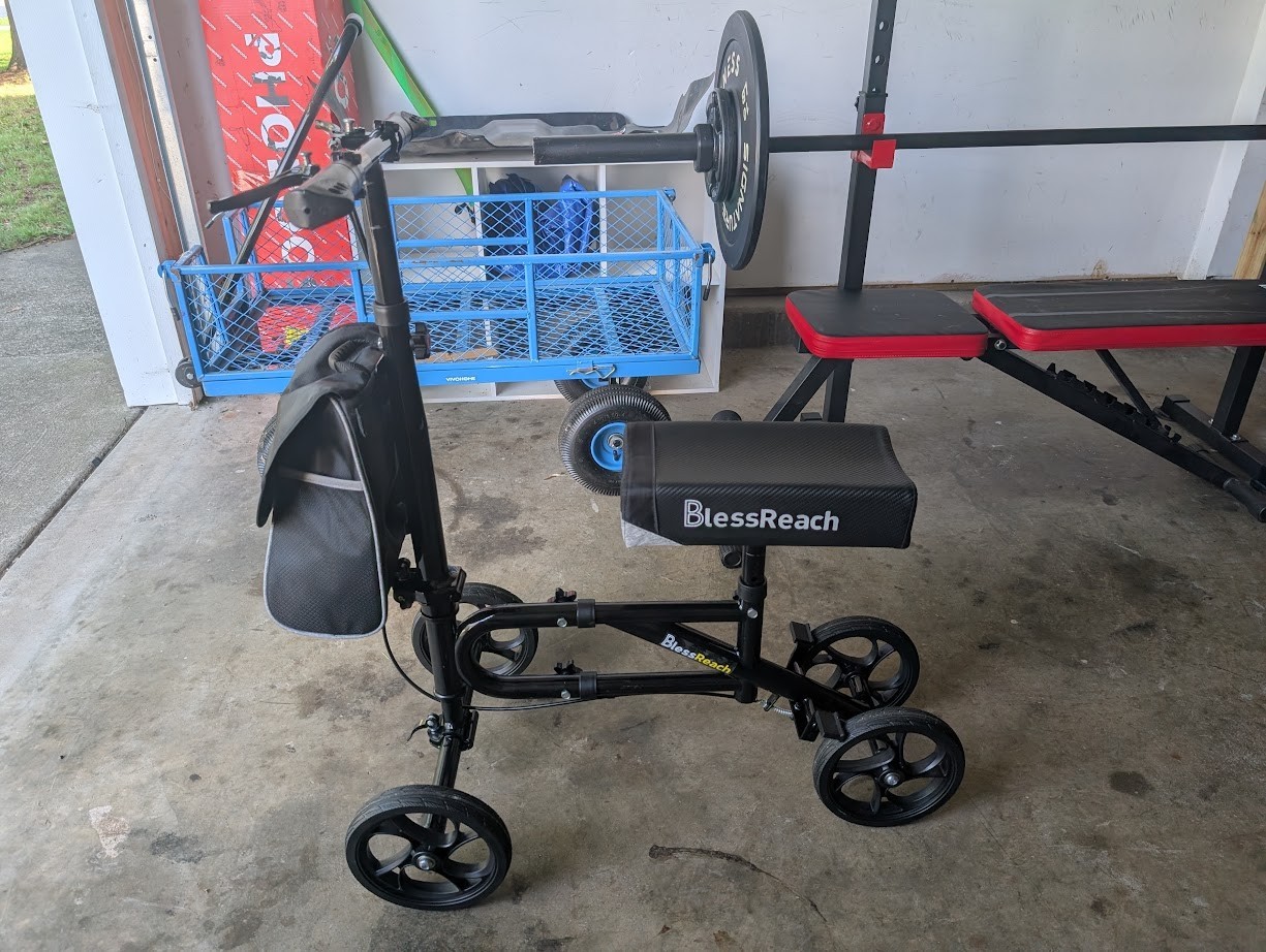 BlessReach Economy Knee Scooter Steerable Dual Brakes BLACK lightly used