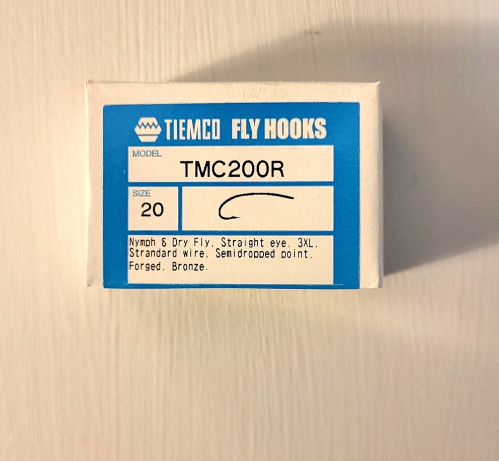 100 Tiemco Fly Tying Hooks, TMC 200R, Size 20, Fly Tying