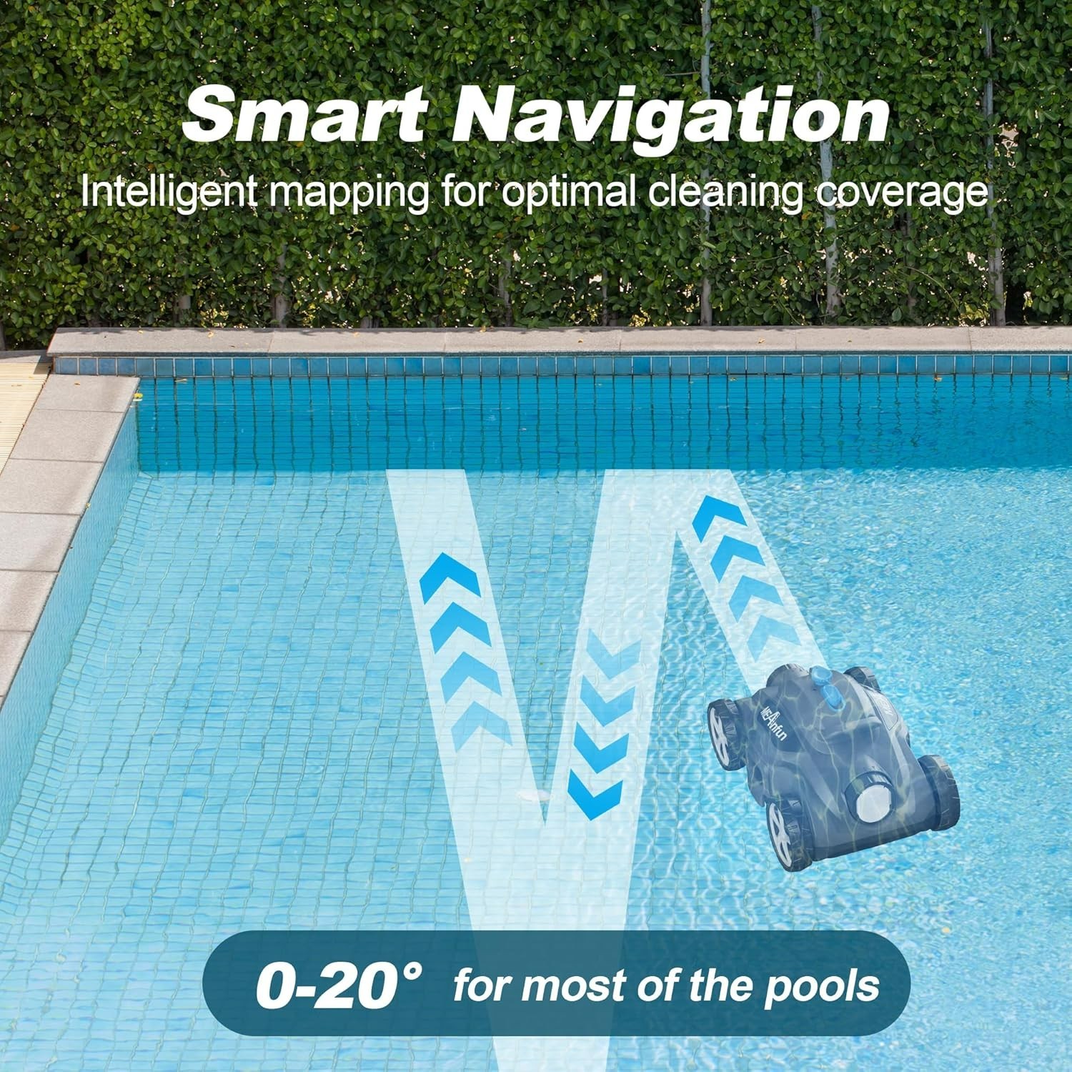 CORDLESS BLUE ROBOTIC POOL CLEANER Meanfun MF-PC01 GRAY NEW