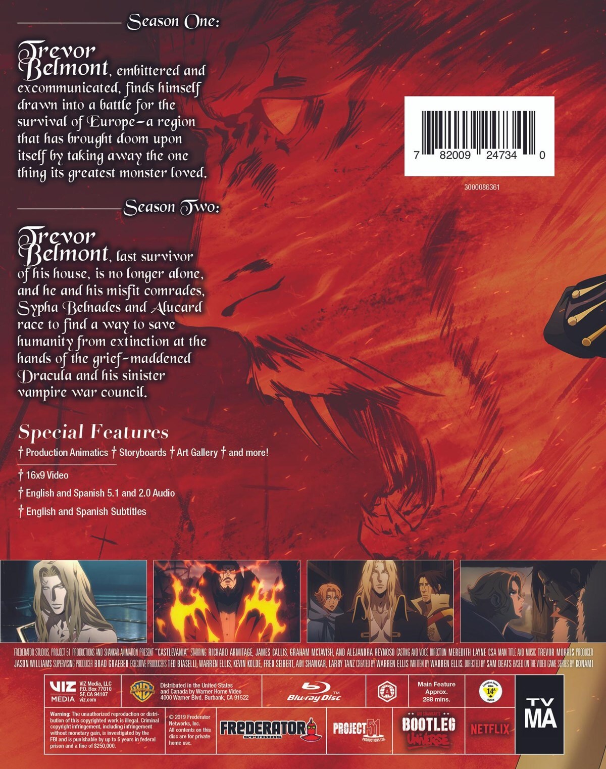 Castlevania Seasons 1&2 Blu-ray NEW