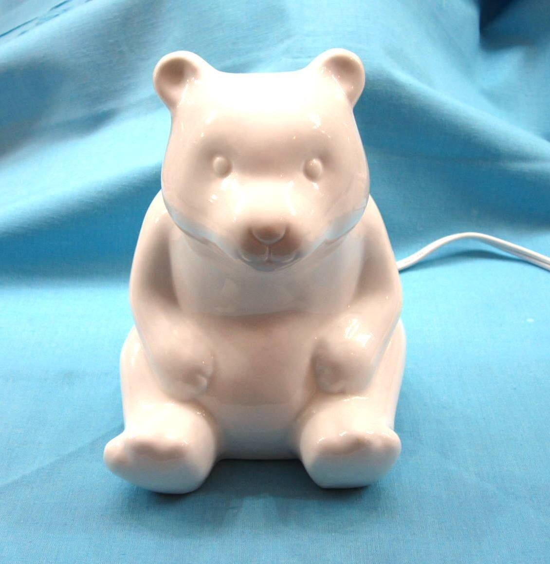 Pillowfort White Polar Bear Night Light Nursery Decor Night Light Table Lamp