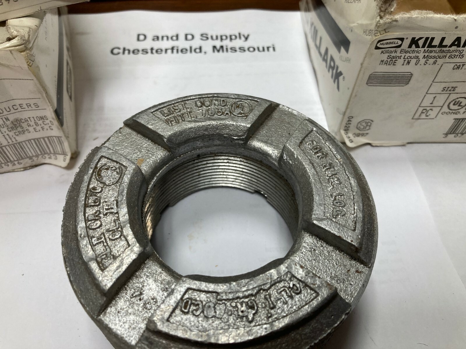 Hubbell Killark R-96 Explosion Proof Reducer, Aluminum, 3-1/2" to 2", Hzd Local