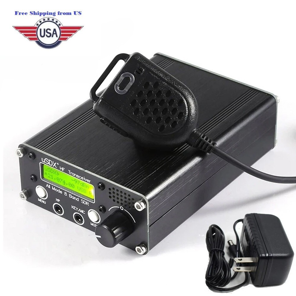 USDX+ SDR Transceiver All Mode 8 Band Radio QRP USB LSB CW AM FM HF Transceiver