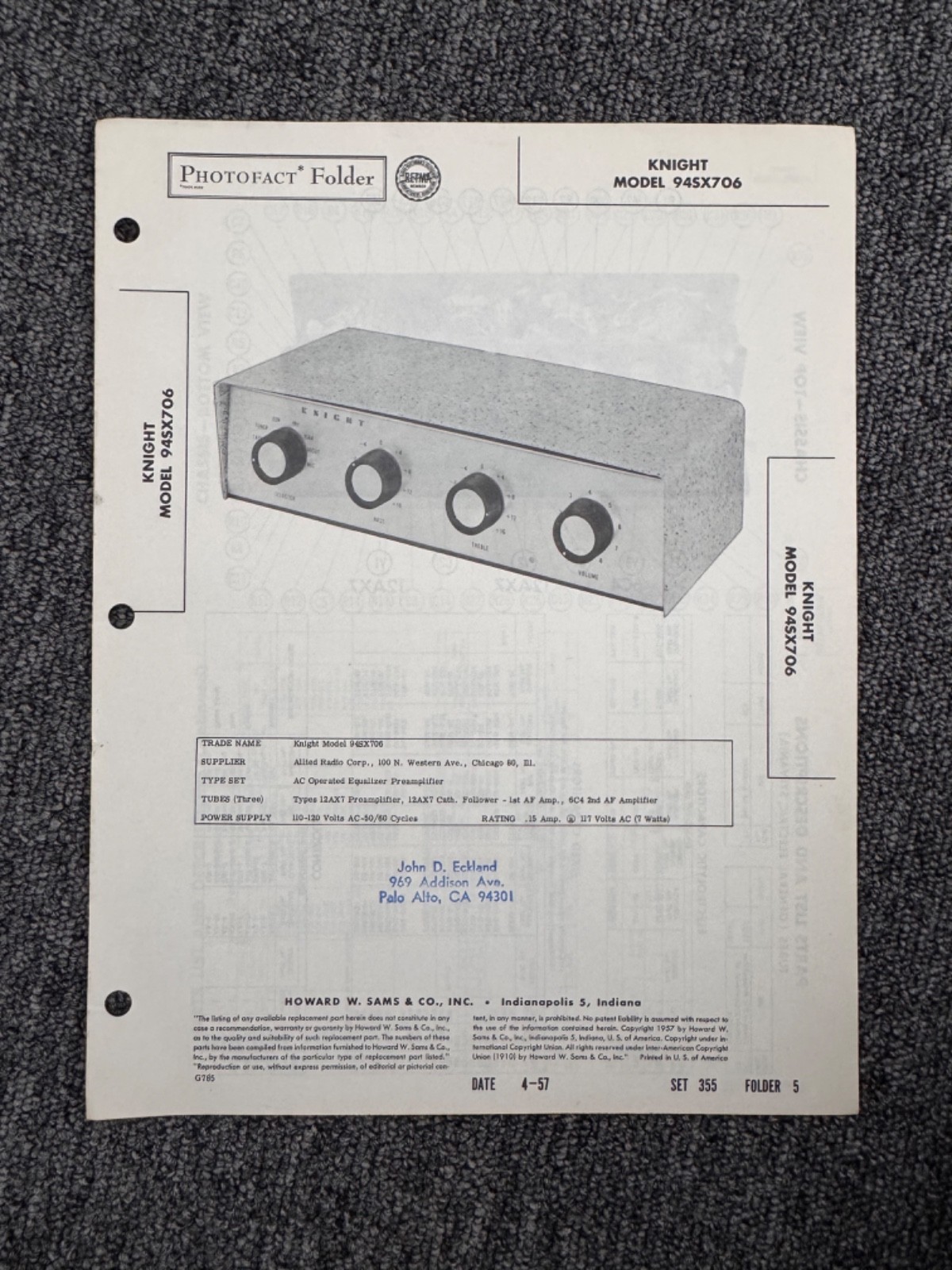 KNIGHT VARIOUS MODELS INFO AND SCHEMATICS