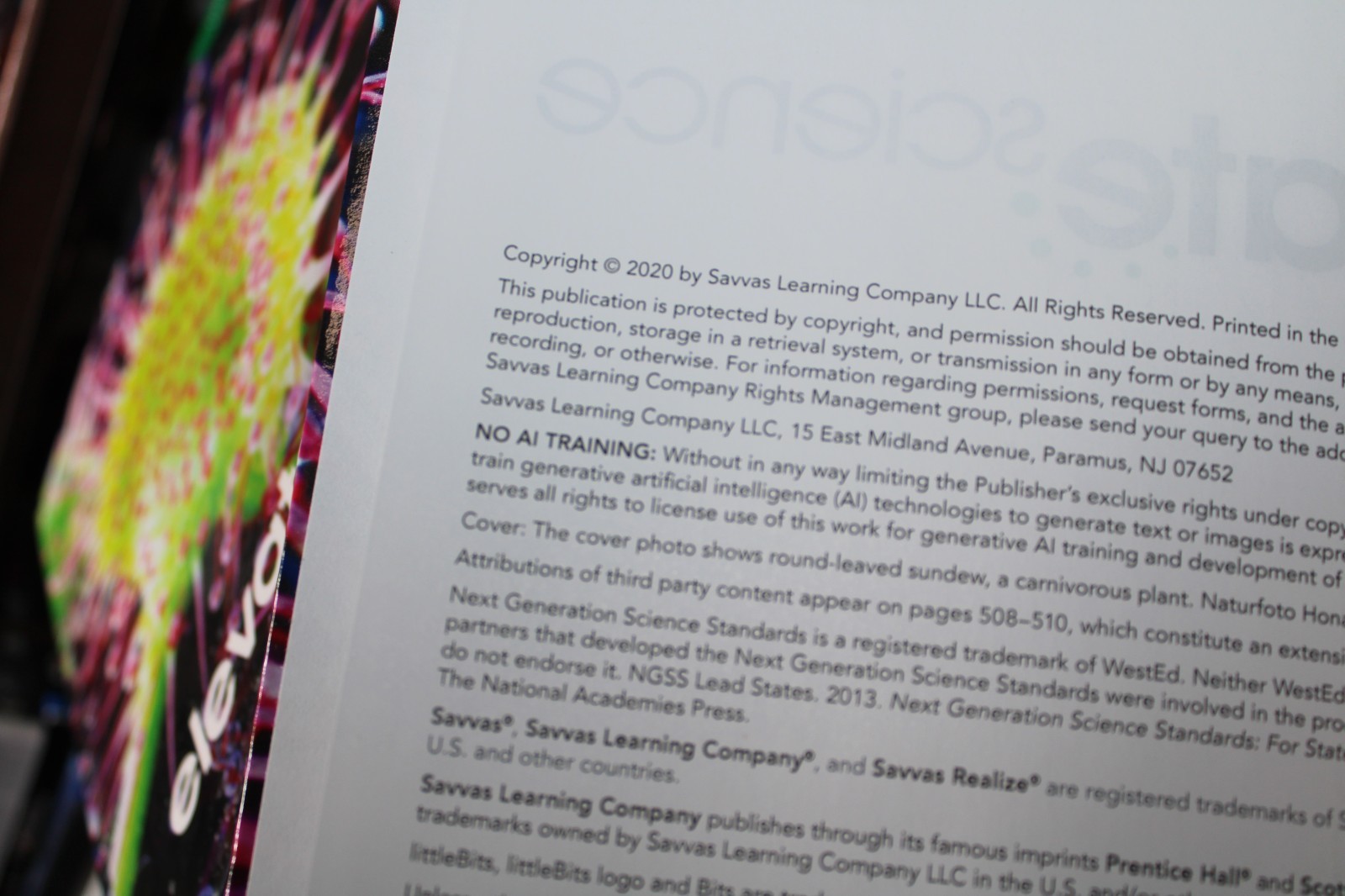 Saavas Elevate Science Grade 7 Student Textbook