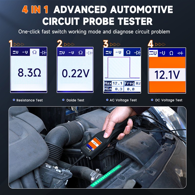 Car PowerScan probe Electrical Tester power Circuit Tester PB50 12/24V