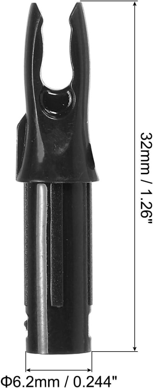 Black Arrow Nocks - Ideal Insert Design for Optimal Arrow Flight Performance