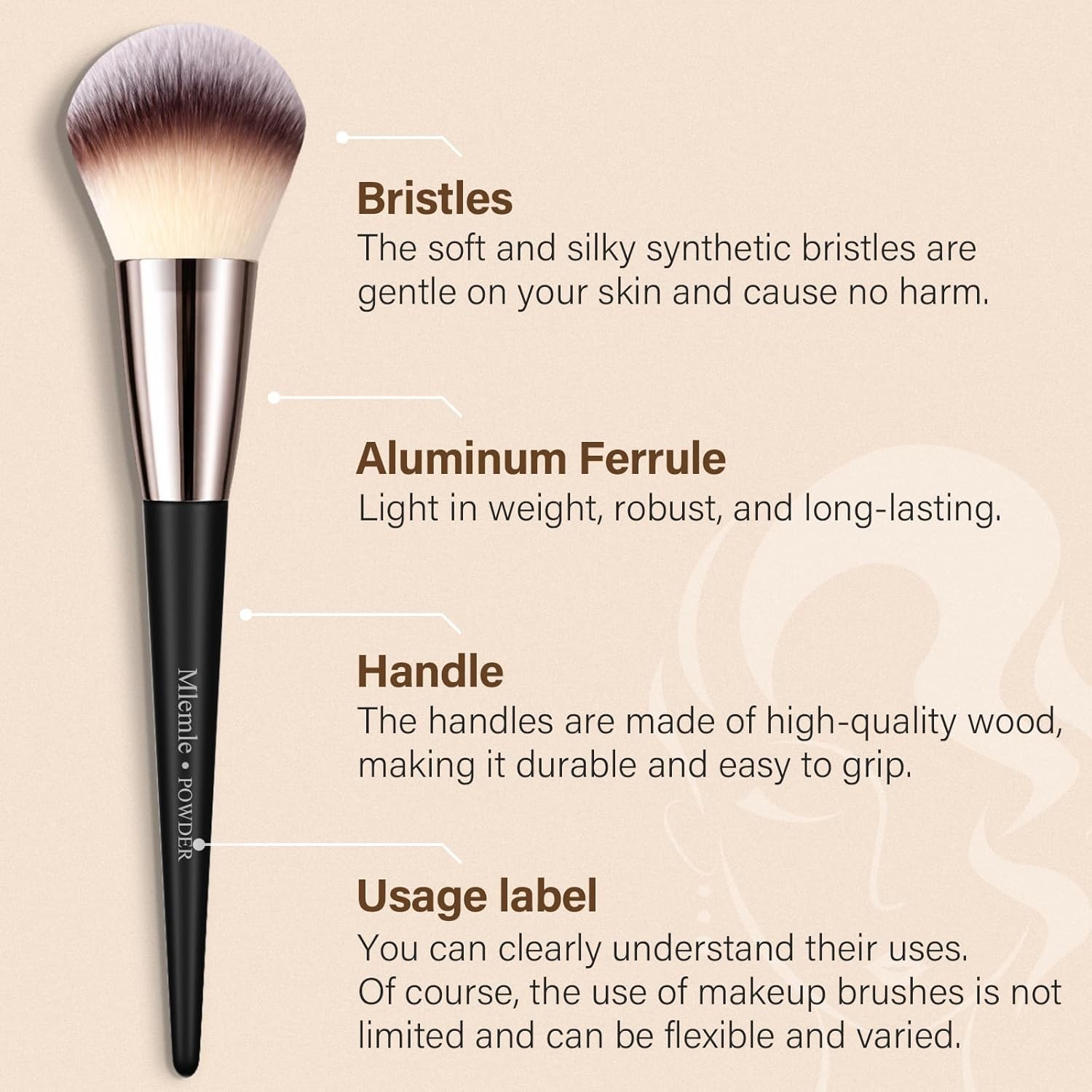 Makeup Brushes Set, Professional 25 Pcs Makeup Kit, Include Powder Foundation