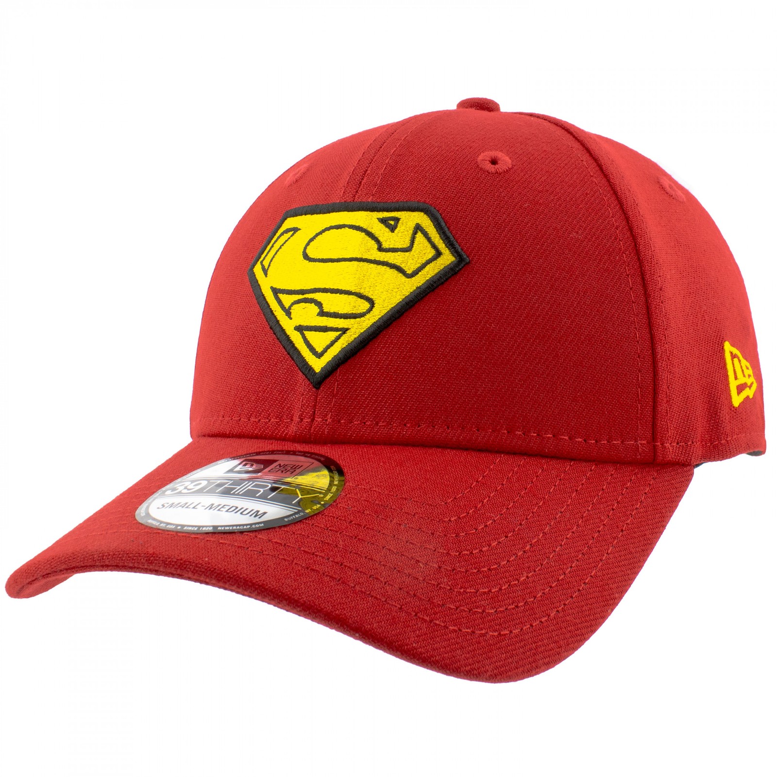 Superman Cape Logo New Era 39Thirty Fitted Hat Red