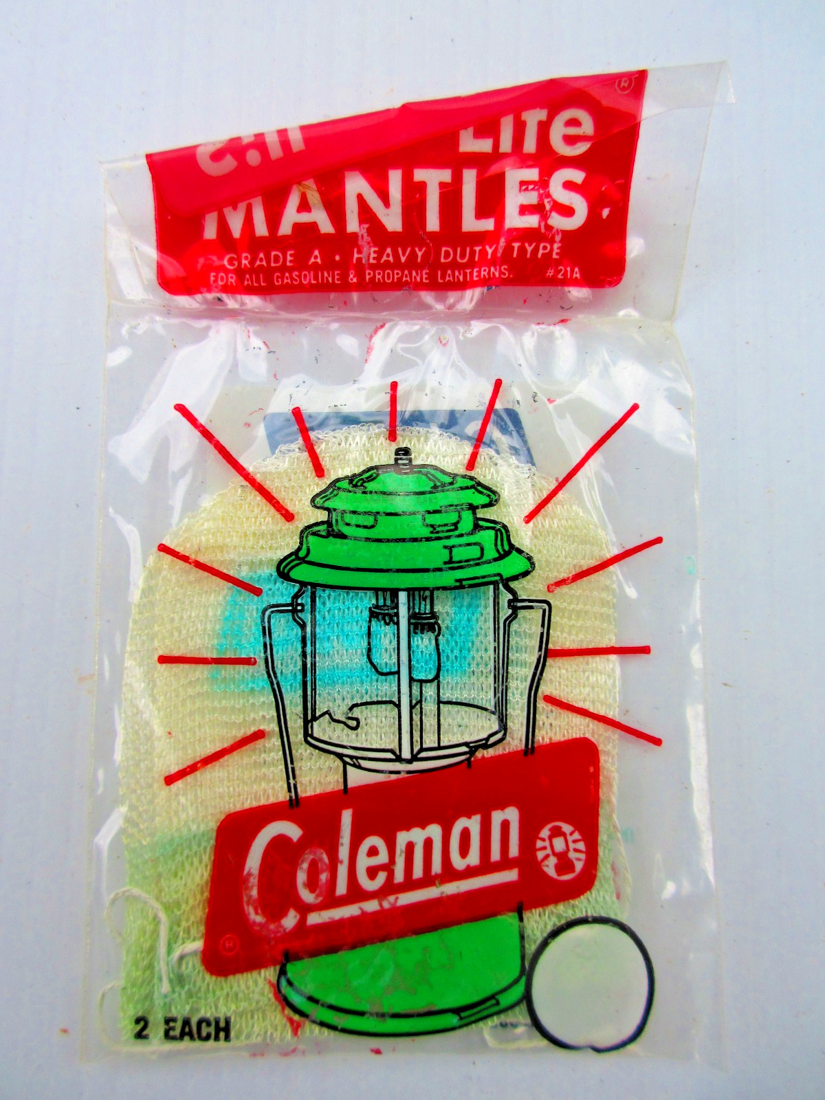 NEW PACK COLEMAN 2 PACK SILK LITE LANTREN MANTLES #21A CAMPING