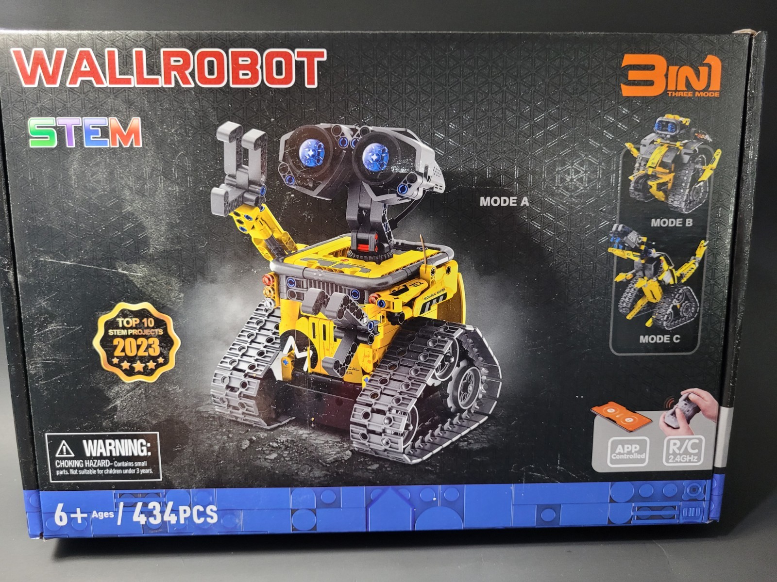 5-in-1 Wallrobot Stem Kit (435pcs) Remote Control Buildable Robot - NEW