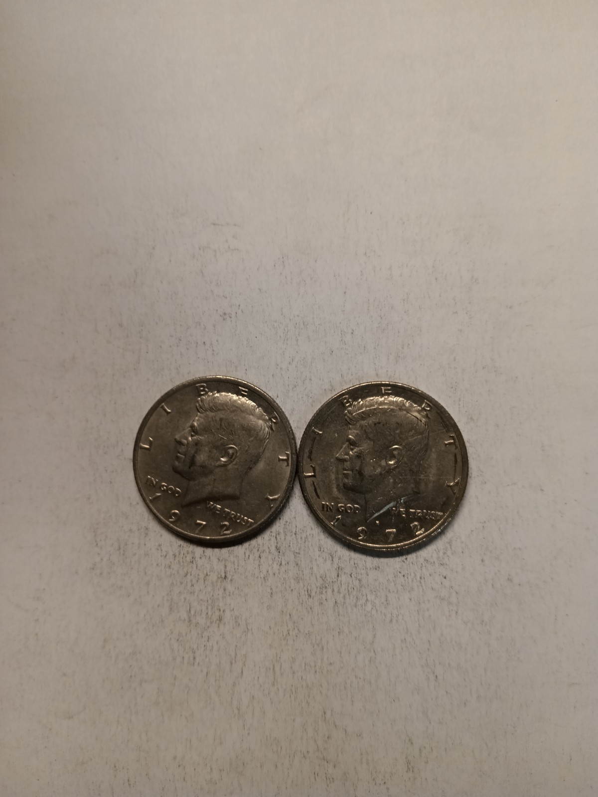 Lot Of 2 1972 Kennedy Half Dollars