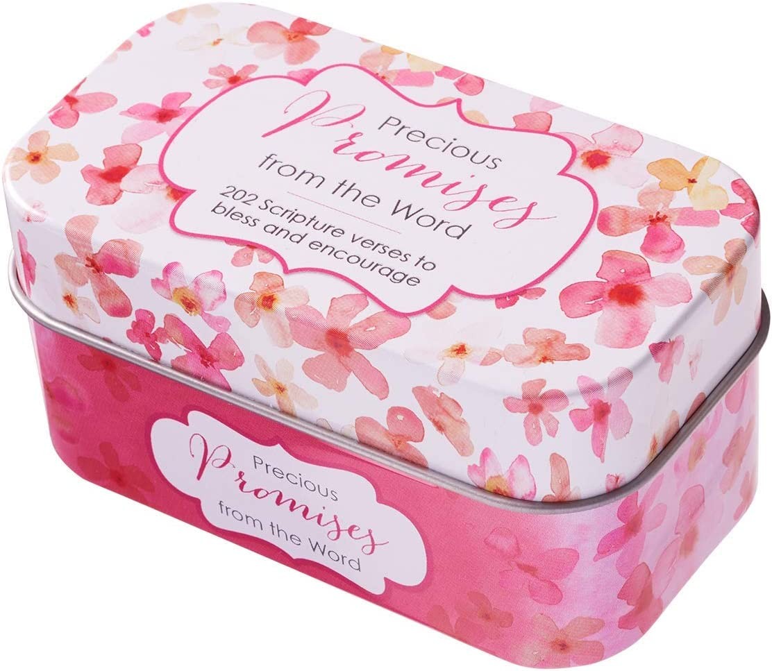 Cards in Tin Precious Promises White and Pink