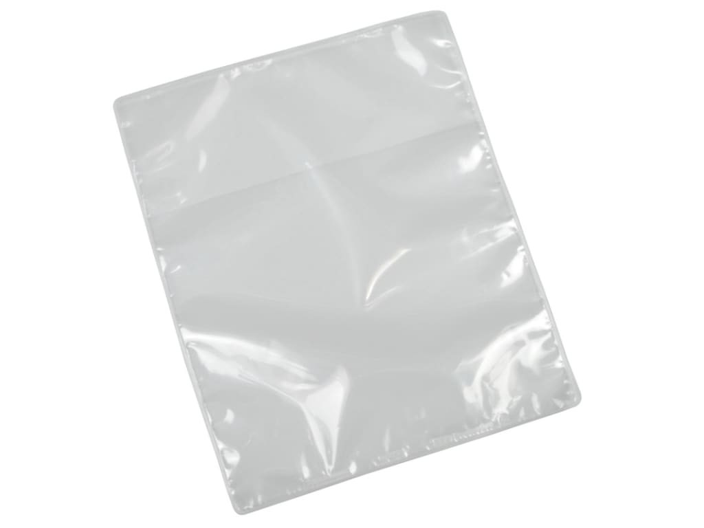 Desco 07452 - CLEAR SHOP TRAVELER W/EXTRA POCKET, STD WT,10 inch x12 inch, PK25