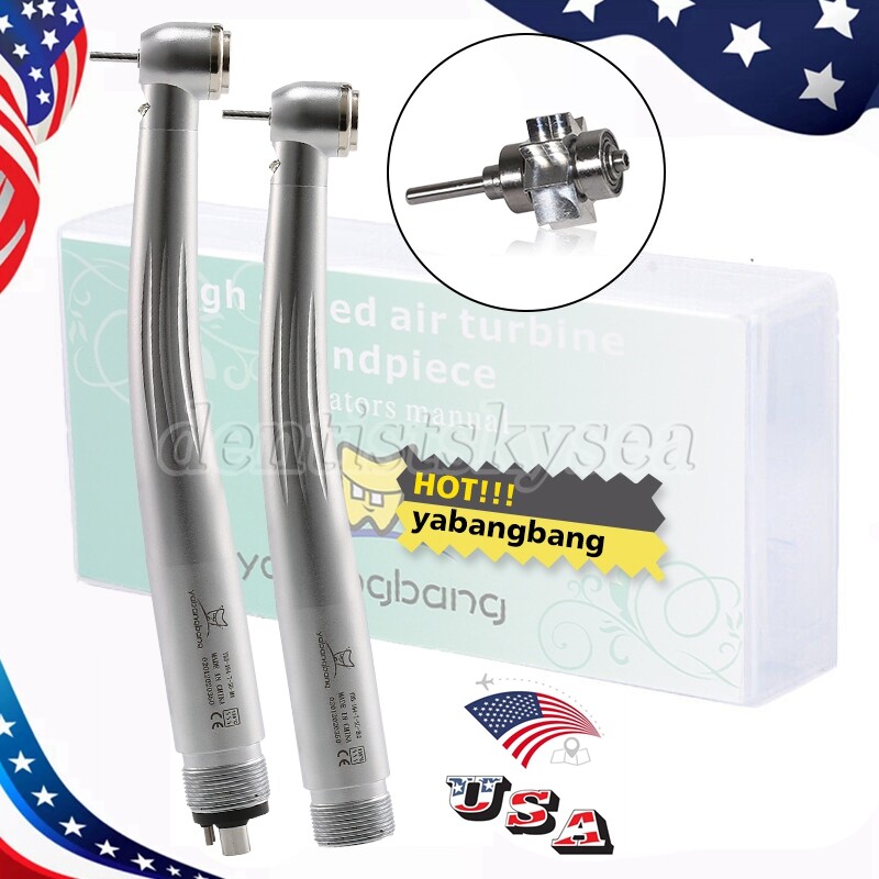Dental LED E-generator Handpiece Turbine Push Button 4Holes 2Holes for NSK Rotor