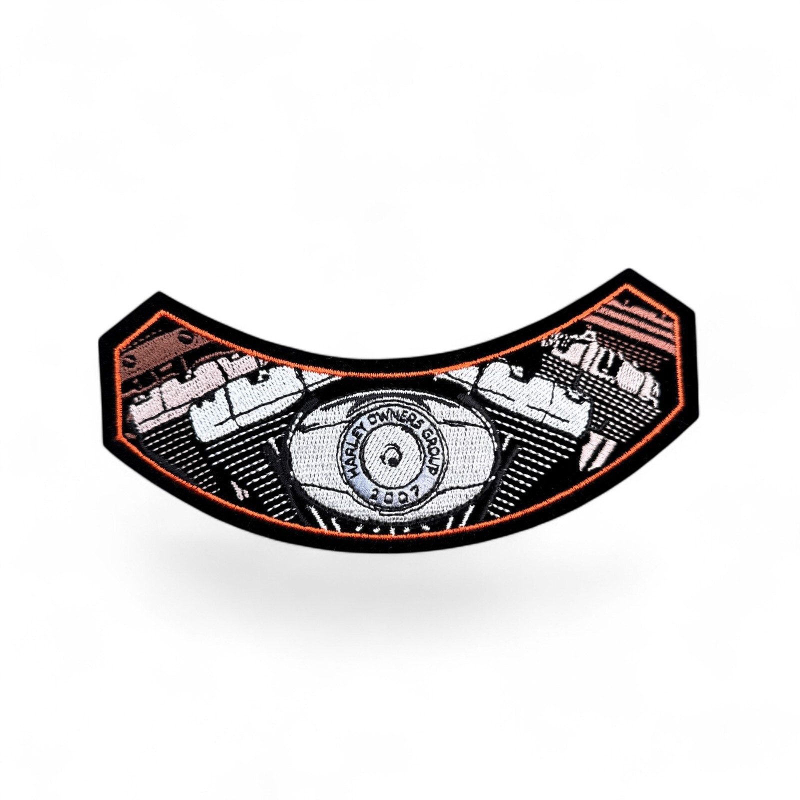 2007 HOG Membership rocker Patch HARLEY DAVIDSON OWNERS GROUP HD Black Engine