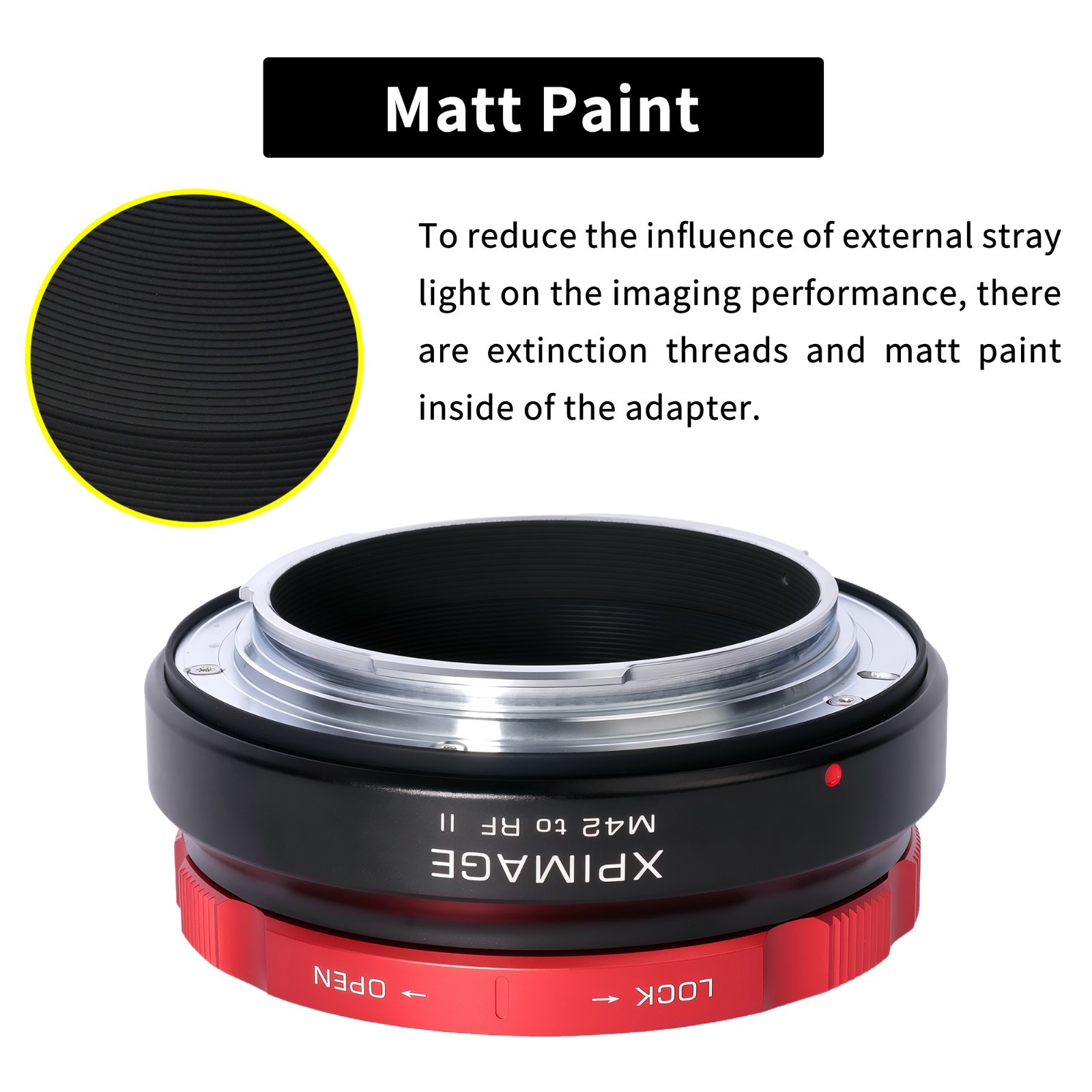 XPIMAGE Lens Mount Adapter Ring for M42 Screw Thread Lens to Canon EOS RF Camera
