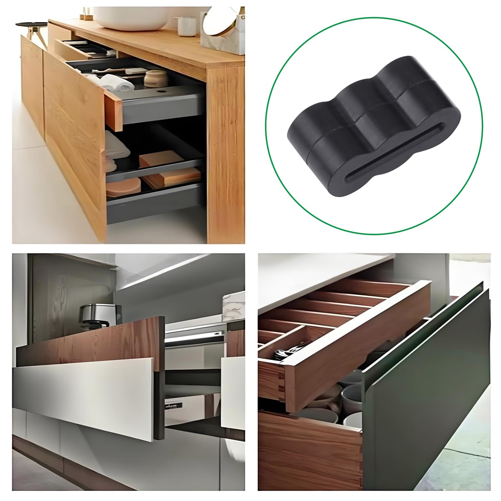 30-Pack Drawer Stoppers Slide Bumper â€“ Replacement Drawer Track Stop Clips