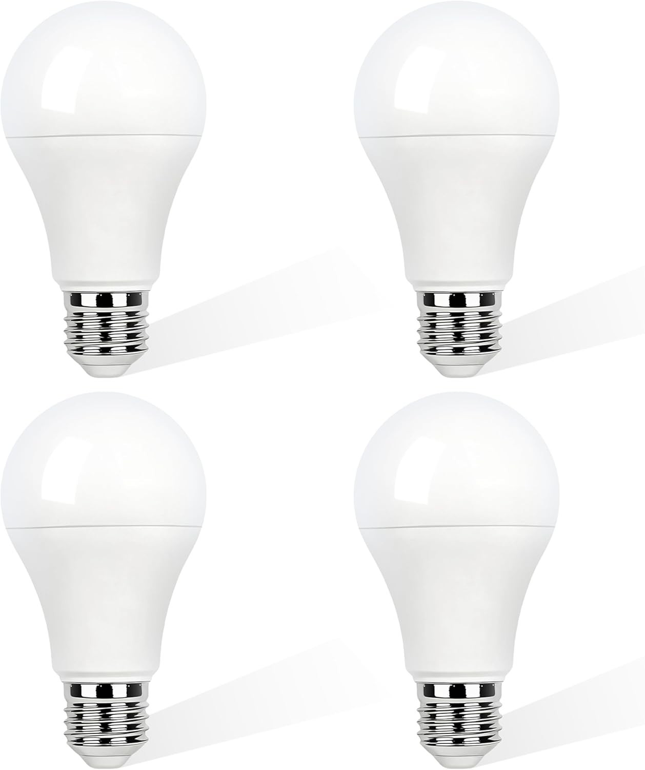 15W Ultra Bright LED Light Bulbs (4 Pack) – Ideal for Garage Doors & More