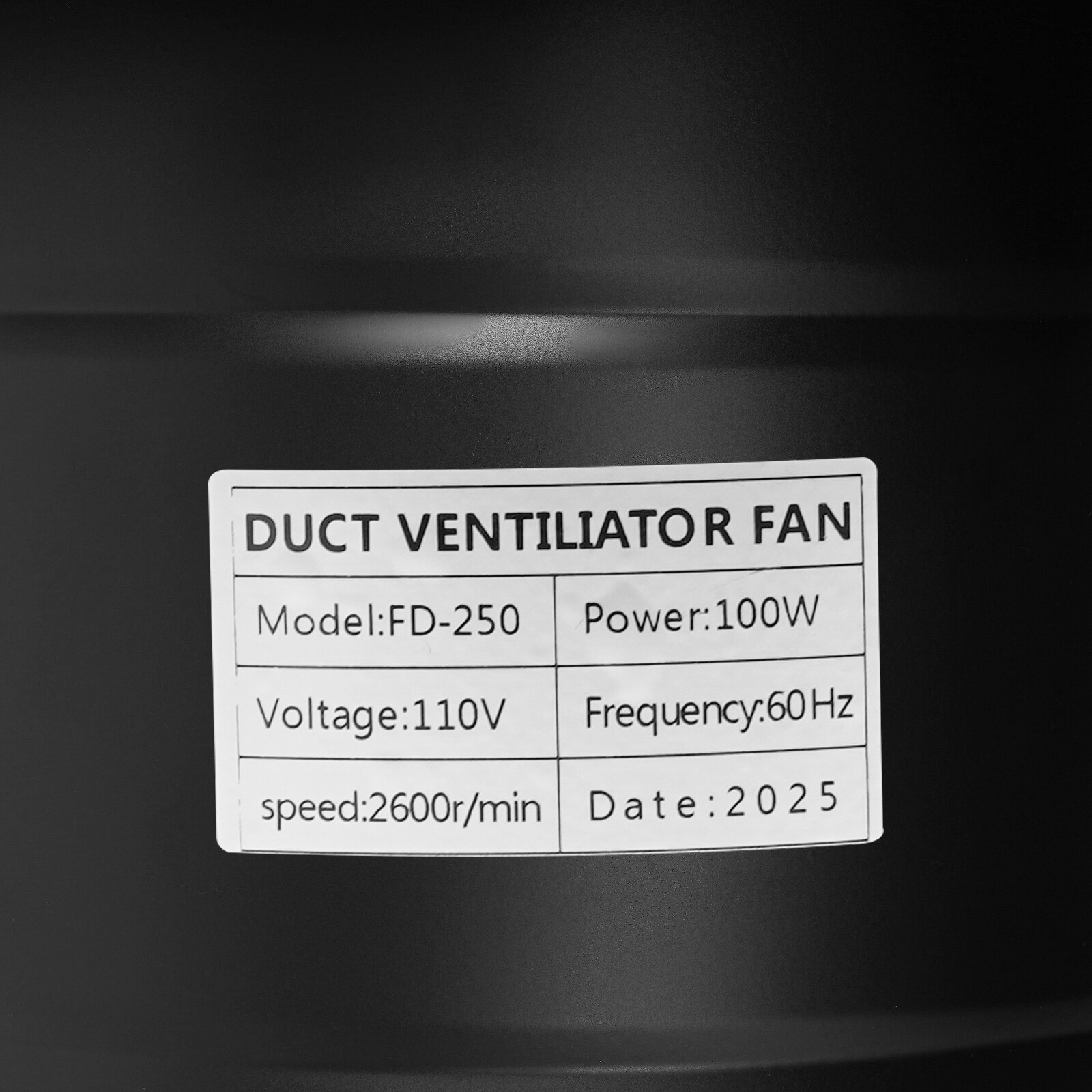 10 Inch Exhaust Fan Wall-mounted Ventilation Fan Exhaust Fan 1260m³/h/741CFM