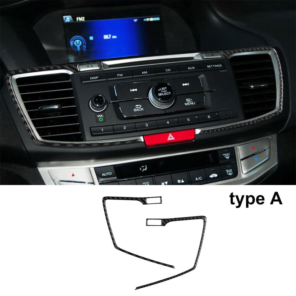 31Pcs Carbon Fiber Front Full Interior Kit Cover Trim For 2013-2017 Honda Accord