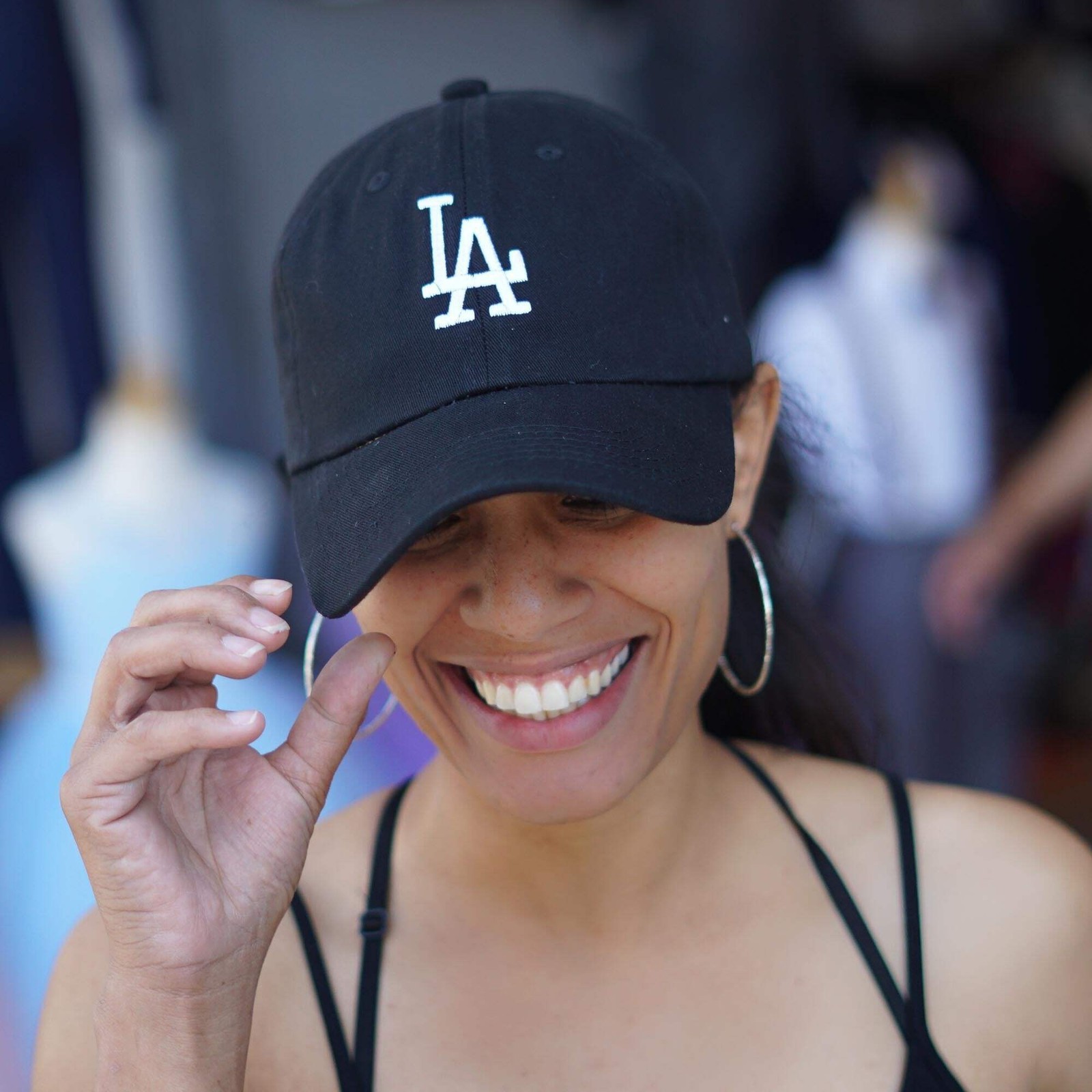 LOS ANGELES REPRESENT (strapback cap) - dad polo cotton hat Black White Grey Red