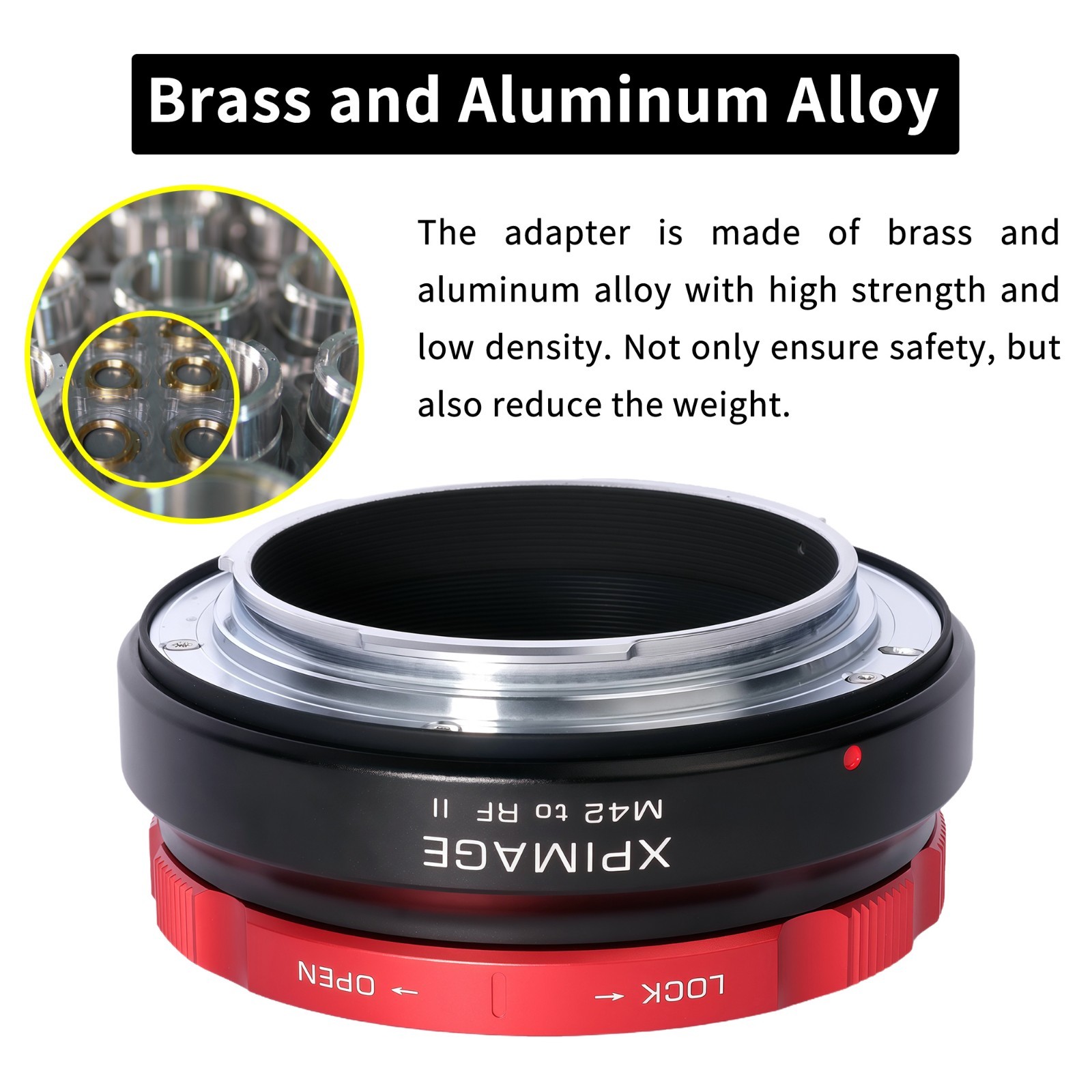 XPIMAGE Lens Mount Adapter Ring for M42 Screw Thread Lens to Canon EOS RF Camera