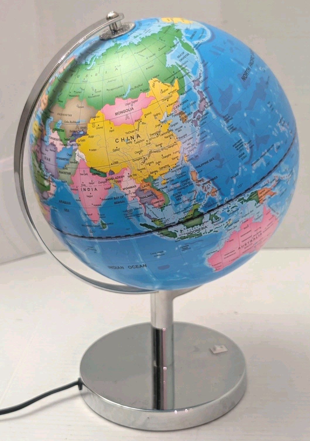 World Globe W/ Illuminated Constellations 14 ” High Light Up 8" Globe Kids Gift