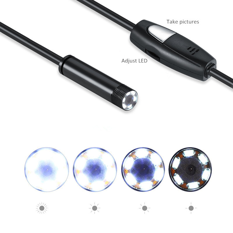 6.6FT 6LED Android Endoscope Waterproof Inspection Camera Micro USB Video Camera