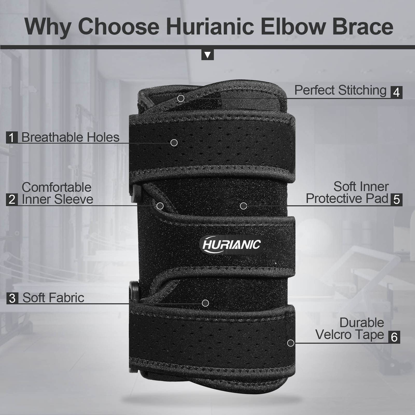 Elbow Brace, Tendonitis and Tennis Elbow pain Relief, Adjustable Stabilizer w...